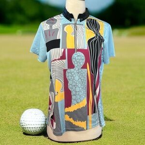 Jamie Sadock Multicolor Abstract Women's Jersey Top